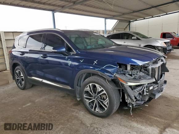 2020 Hyundai Santa Fe Limited with VIN 5NMS53AA0LH199655, listed as a Copart auction lot 85530725 with 57,222 mi miles and Salvage title. Bid and sale history available at DreamBid. Image 4.