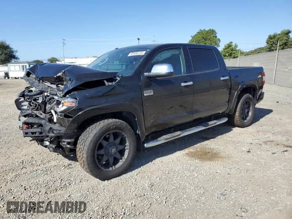 2015 Toyota Tundra 1794 Edition with VIN 5TFAW5F14FX485999, listed as a Copart auction lot 82696155 with 92,982 mi miles and Salvage title. Bid and sale history available at DreamBid. Image 1.