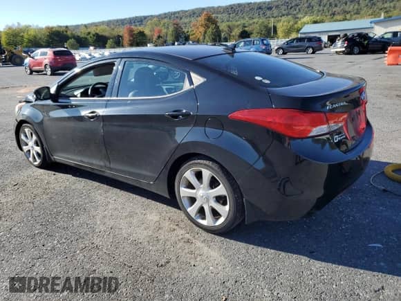 2013 Hyundai Elantra Limited with VIN 5NPDH4AE0DH380235, listed as a Copart auction lot 82542655 with 112,510 mi miles and Salvage title. Bid and sale history available at DreamBid. Image 2.