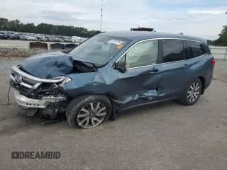 2019 Honda Pilot EX-L z VIN 5FNYF5H51KB039943, wystawiony jako Copart lot #81245125 z przebiegiem 40 493 mil mil oraz Szkoda całkowita • Salvage title. Historia ofert i sprzedaży dostępna na DreamBid. Obrazek 1.