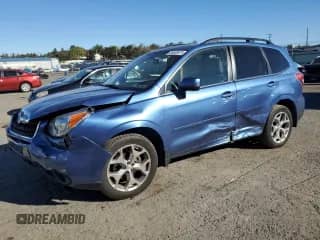 2015 Subaru Forester Touring with VIN JF2SJAWC5FH477385, listed as a Copart auction lot 86609875 with 65,497 mi miles and Salvage title. Bid and sale history available at DreamBid. Image 1.