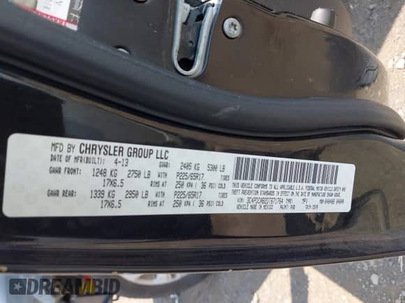 2013 Dodge Journey American Value z VIN 3C4PDCAB2DT671764, wystawiony jako IAAI lot #42745438 z przebiegiem 178 599 mil mil oraz . Historia ofert i sprzedaży dostępna na DreamBid. Obrazek 9.