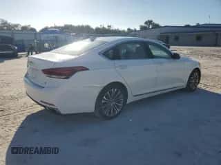 2015 Hyundai Genesis 3.8L with VIN KMHGN4JE6FU014001, listed as a Copart auction lot 85002245 with 102,701 mi miles and Salvage title. Bid and sale history available at DreamBid. Image 3.