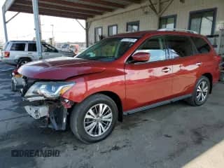 2017 Nissan Pathfinder Platinum with VIN 5N1DR2MN4HC680189, listed as a Copart auction lot 81476975 with 119,123 mi miles and Salvage title. Bid and sale history available at DreamBid. Image 1.