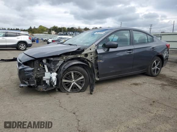 2019 Subaru Impreza Premium with VIN 4S3GKAD63K3618296, listed as a Copart auction lot 86430555 with 41,258 mi miles and Salvage title. Bid and sale history available at DreamBid. Image 1.