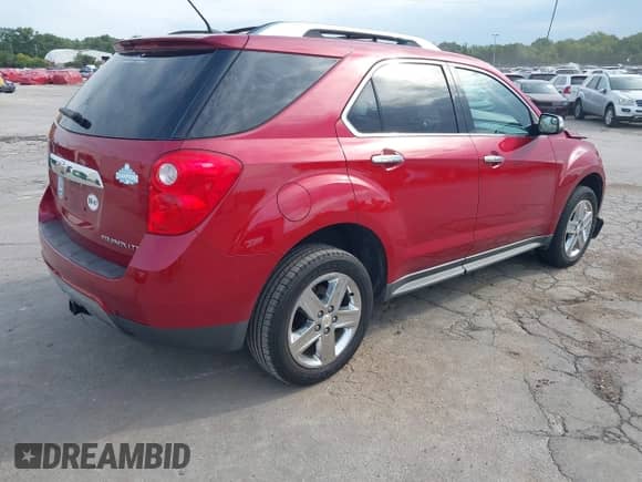 2014 Chevrolet Equinox LTZ with VIN 2GNALDEK5E6263149, listed as a IAAI auction lot 43135534 with 127,172 mi miles and . Bid and sale history available at DreamBid. Image 4.