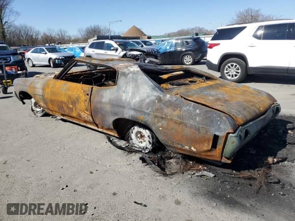 1972 Chevrolet Chevelle with VIN 1D37F2B573654, listed as a Copart auction lot 47596305 with Not provided miles and Salvage title. Bid and sale history available at DreamBid. Image 2.