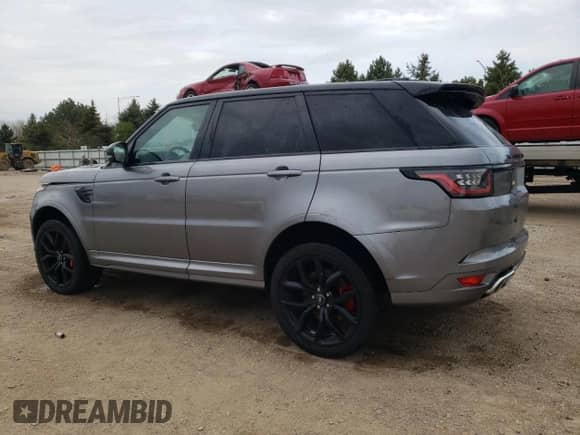 2022 Land Rover Range Rover Sport SVR with VIN SALWZ2RE3NA235996, listed as a Copart auction lot 54360975 with 27,303 mi miles and Salvage title. Bid and sale history available at DreamBid. Image 2.