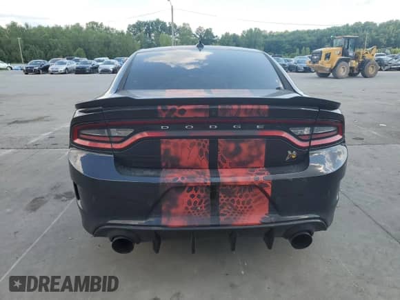 2023 Dodge Charger Scat Pack with VIN 2C3CDXGJXPH506728, listed as a Copart auction lot 67842285 with 16,932 mi miles and Salvage title. Bid and sale history available at DreamBid. Image 6.