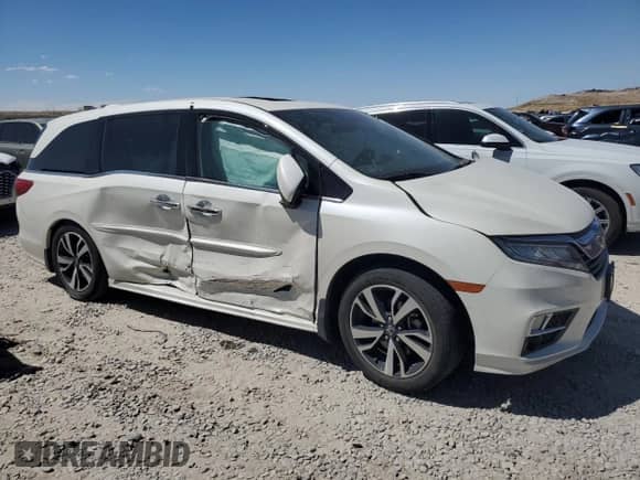 2018 Honda Odyssey Elite with VIN 5FNRL6H94JB035597, listed as a Copart auction lot 66160925 with Not provided miles and Salvage title. Bid and sale history available at DreamBid. Image 4.