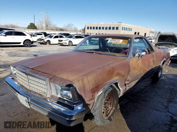 1979 Chevrolet El Camino with VIN 1W80J9K622509, listed as a Copart auction lot 88096335 with 90,952 mi miles and Clean title. Bid and sale history available at DreamBid. Image 1.