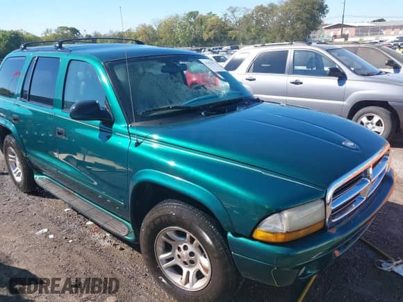 2002 Dodge Durango with VIN 1B4HR58N42F219613, listed as a IAAI auction lot 43459677 with 196,052 mi miles and . Bid and sale history available at DreamBid. Image 1.