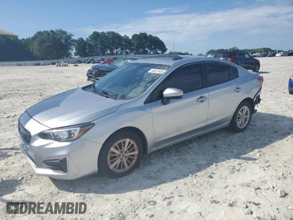 2017 Subaru Impreza Premium with VIN 4S3GKAD65H3607468, listed as a Copart auction lot 64027405 with 91,296 mi miles and Salvage title. Bid and sale history available at DreamBid. Image 1.