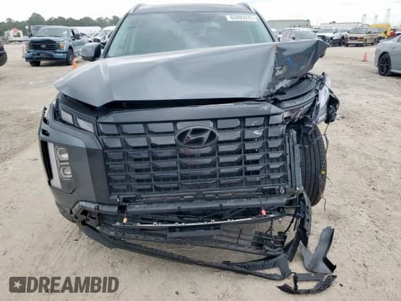2025 Hyundai Palisade SEL Premium with VIN KM8R44GE1SU881450, listed as a Copart auction lot 65095975 with 9,224 mi miles and Salvage title. Bid and sale history available at DreamBid. Image 5.
