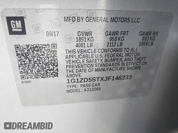 2018 Chevrolet Malibu LT с VIN 1G1ZD5STXJF146333, выставлен на аукционе IAAI как лот 43500718 с пробегом 88 200 миль миль и . История ставок и продаж доступна на DreamBid. Изображение 9.