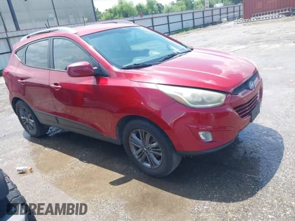 2014 Hyundai Tucson Limited with VIN KM8JUCAG1EU942690, listed as a IAAI auction lot 42722875 with 160,020 mi miles and . Bid and sale history available at DreamBid. Image 1.