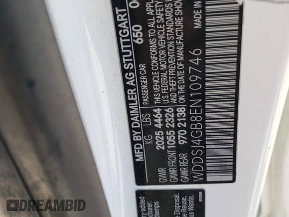 2014 Mercedes-Benz CLA 250 with VIN WDDSJ4GB8EN109746, listed as a Copart auction lot 70213285 with 136,080 mi miles and Non repairable. Bid and sale history available at DreamBid. Image 12.