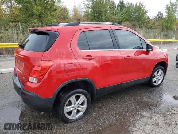2016 Chevrolet Trax LT z VIN KL7CJPSB4GB751504, wystawiony jako Copart lot #82018265 z przebiegiem 168 016 mil mil oraz Czysty tytuł • Clean title. Historia ofert i sprzedaży dostępna na DreamBid. Obrazek 3.
