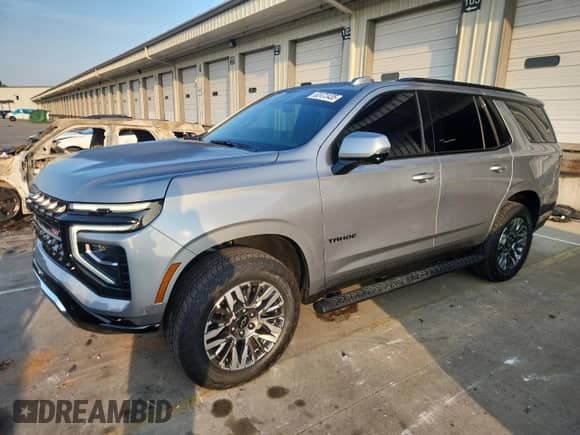 2025 Chevrolet Tahoe Z71 с VIN 1GNS6PRD7SR206444, выставлен на аукционе Copart как лот 62472435 с пробегом 8 259 миль миль и Списание • Salvage title. История ставок и продаж доступна на DreamBid. Изображение 1.