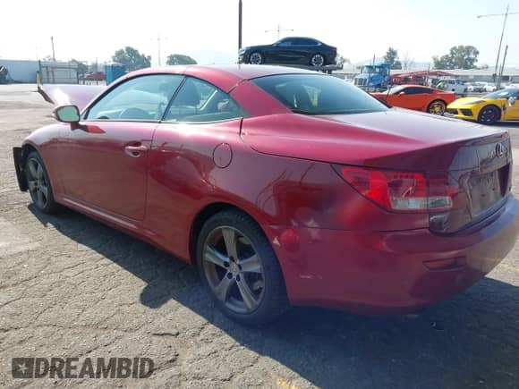 2015 Lexus IS 250 C with VIN JTHFF2C20F2532605, listed as a IAAI auction lot 42944927 with 48,502 mi miles and . Bid and sale history available at DreamBid. Image 3.