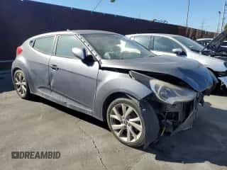 2016 Hyundai Veloster with VIN KMHTC6AD0GU265802, listed as a Copart auction lot 90045625 with 102,999 mi miles and Salvage title. Bid and sale history available at DreamBid. Image 4.