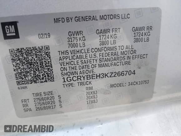 2019 Chevrolet Silverado 1500 Custom с VIN 1GCRYBEH3KZ266704, выставлен на аукционе IAAI как лот 42248505 с пробегом 87 387 миль миль и . История ставок и продаж доступна на DreamBid. Изображение 9.