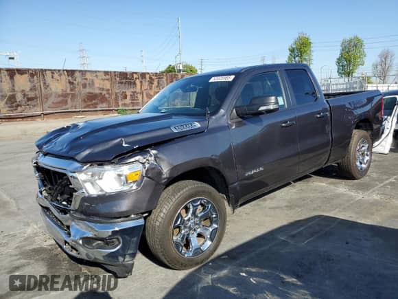 2022 Ram 1500 Lone Star z VIN 1C6RREBT1NN436343, wystawiony jako Copart lot #52028985 z przebiegiem 13 784 mil mil oraz Szkoda całkowita • Salvage title. Historia ofert i sprzedaży dostępna na DreamBid. Obrazek 1.