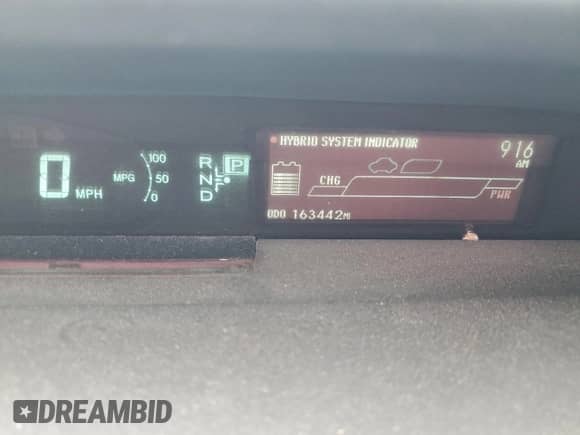 2012 Toyota Prius with VIN JTDKN3DP7C3019425, listed as a Copart auction lot 80925725 with 163,442 mi miles and Salvage title. Bid and sale history available at DreamBid. Image 9.