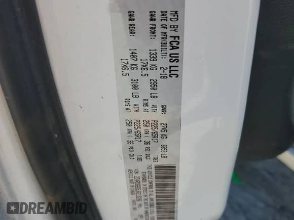 2018 Dodge Grand Caravan SE Plus with VIN 2C4RDGBG5JR215296, listed as a Copart auction lot 82223125 with 109,886 mi miles and Salvage title. Bid and sale history available at DreamBid. Image 14.