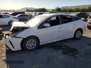 2021 Toyota Prius L Eco with VIN JTDKAMFU6M3142123, listed as a Copart auction lot 55076445 with 68,256 mi miles and Salvage title. Bid and sale history available at DreamBid. Image 1.