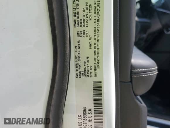 2024 Jeep Grand Cherokee Altitude X с VIN 1C4RJKAG7R8600363, выставлен на аукционе Copart как лот 63492035 с пробегом 3 735 миль миль и Списание • Salvage title. История ставок и продаж доступна на DreamBid. Изображение 14.