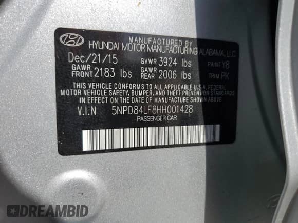 2017 Hyundai Elantra SE с VIN 5NPD84LF8HH001428, выставлен на аукционе Copart как лот 81272005 с пробегом 100 289 миль миль и Чистый • Clean title. История ставок и продаж доступна на DreamBid. Изображение 13.