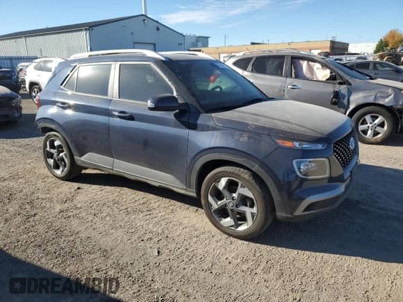 2021 Hyundai Venue SEL with VIN KMHRC8A32MU081440, listed as a Copart auction lot 85748585 with 89,856 mi miles and Salvage title. Bid and sale history available at DreamBid. Image 4.
