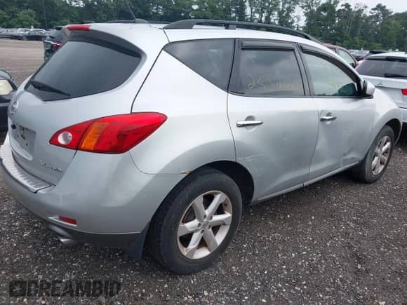 2009 Nissan Murano SL with VIN JN8AZ18W49W150913, listed as a IAAI auction lot 42854872 with Not provided miles and . Bid and sale history available at DreamBid. Image 4.