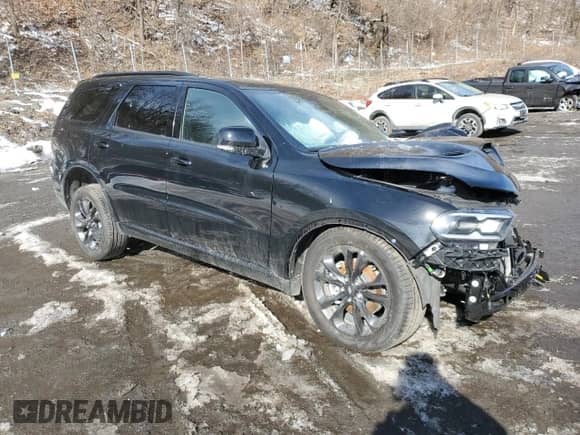 2025 Dodge Durango GT Plus with VIN 1C4RDJDG1SC504275, listed as a Copart auction lot 44205795 with 1,350 mi miles and Salvage title. Bid and sale history available at DreamBid. Image 4.