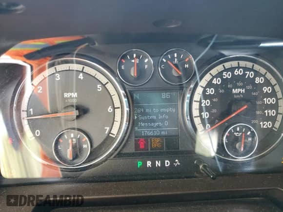 2009 Dodge 1500 SLT with VIN 1D3HB13T09S736549, listed as a Copart auction lot 73873824 with 176,610 mi miles and Salvage title. Bid and sale history available at DreamBid. Image 9.