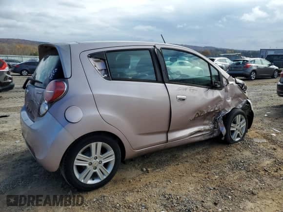 2013 Chevrolet Spark LT with VIN KL8CC6S93DC538613, listed as a Copart auction lot 80854174 with 22,594 mi miles and Salvage title. Bid and sale history available at DreamBid. Image 3.