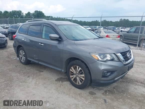 2017 Nissan Pathfinder SV with VIN 5N1DR2MN3HC626236, listed as a IAAI auction lot 42681913 with 101,334 mi miles and . Bid and sale history available at DreamBid. Image 1.