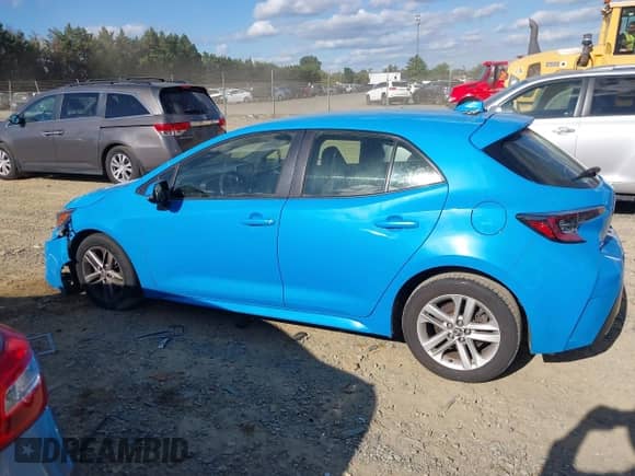 2019 Toyota Corolla SE with VIN JTNK4RBE6K3014914, listed as a IAAI auction lot 43346142 with 77,038 mi miles and . Bid and sale history available at DreamBid. Image 15.