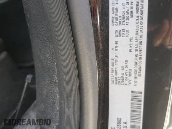 2021 Ram 1500 Big Horn z VIN 1C6RREFT1MN628905, wystawiony jako Copart lot #68542525 z przebiegiem 74 917 mil mil oraz Nie do naprawy • Non repairable. Historia ofert i sprzedaży dostępna na DreamBid. Obrazek 12.