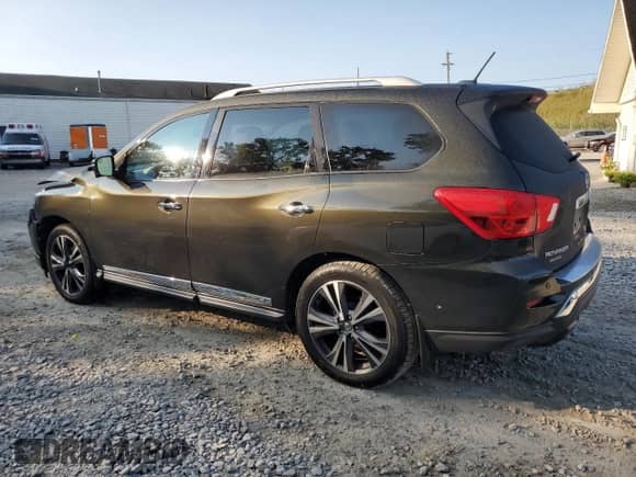 2017 Nissan Pathfinder Platinum with VIN 5N1DR2MM2HC606888, listed as a Copart auction lot 80041345 with 142,071 mi miles and Salvage title. Bid and sale history available at DreamBid. Image 2.