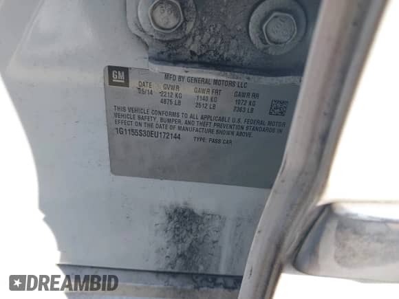 2014 Chevrolet Impala LTZ с VIN 1G1155S30EU172144, выставлен на аукционе IAAI как лот 43427026 с пробегом 148 951 миль миль и . История ставок и продаж доступна на DreamBid. Изображение 9.