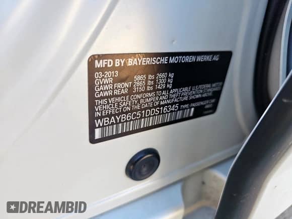 2013 BMW 7 Series 750i xDrive с VIN WBAYB6C51DDS16345, выставлен на аукционе Copart как лот 64604525 с пробегом 115 128 миль миль и Чистый • Clean title. История ставок и продаж доступна на DreamBid. Изображение 10.