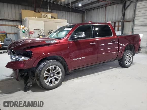 2020 Ram 1500 Longhorn with VIN 1C6SRFKT1LN177924, listed as a Copart auction lot 89320135 with Not provided miles and Salvage title. Bid and sale history available at DreamBid. Image 1.