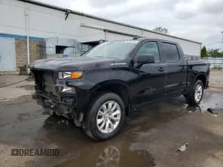 2020 Chevrolet Silverado 1500 Custom with VIN 1GCUYBEF5LZ145778, listed as a Copart auction lot 64382155 with 82,342 mi miles and Salvage title. Bid and sale history available at DreamBid. Image 1.