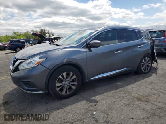 2016 Nissan Murano SL with VIN 5N1AZ2MG8GN144479, listed as a Copart auction lot 57489915 with 128,977 mi miles and Salvage title. Bid and sale history available at DreamBid. Image 1.