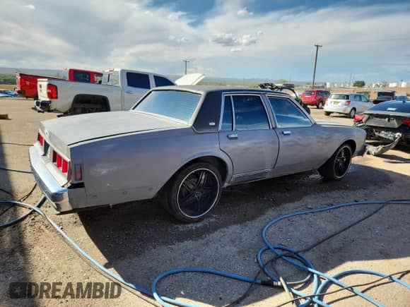 1983 Chevrolet Caprice with VIN 1G1AN69H6DX155174, listed as a Copart auction lot 80213775 with 19,781 mi miles and Salvage title. Bid and sale history available at DreamBid. Image 3.