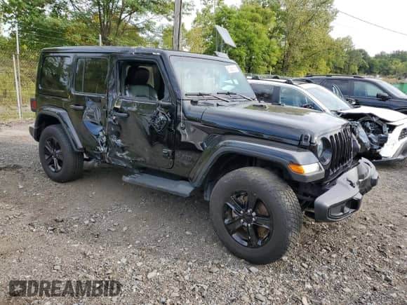 2023 Jeep Wrangler Sahara Altitude с VIN 1C4HJXENXPW619113, выставлен на аукционе Copart как лот 81230015 с пробегом 18 305 миль миль и Списание • Salvage title. История ставок и продаж доступна на DreamBid. Изображение 4.