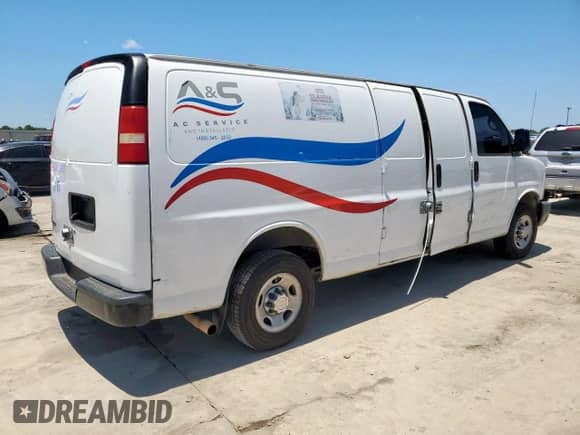 2015 Chevrolet Express Cargo with VIN 1GCWGGCF0F1164320, listed as a Copart auction lot 61208105 with 276,014 mi miles and Salvage title. Bid and sale history available at DreamBid. Image 3.