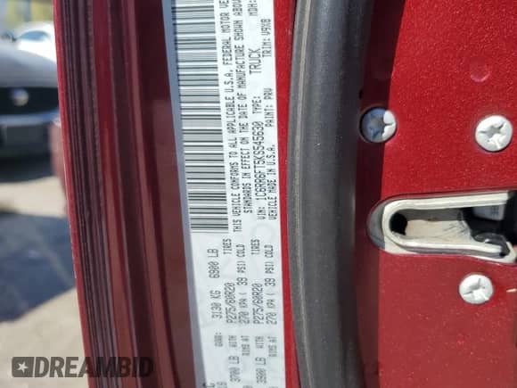 2019 Ram 1500 Tradesman with VIN 1C6RR6FT5KS545630, listed as a Copart auction lot 66655565 with 120,929 mi miles and Salvage title. Bid and sale history available at DreamBid. Image 12.